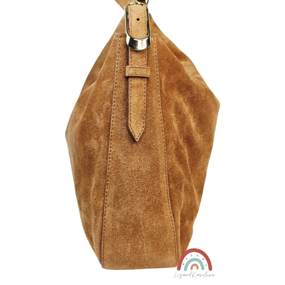 New! J. Crew Berkeley Shoulder Bag in Suede Blonde Espresso - Picture 7 of 16